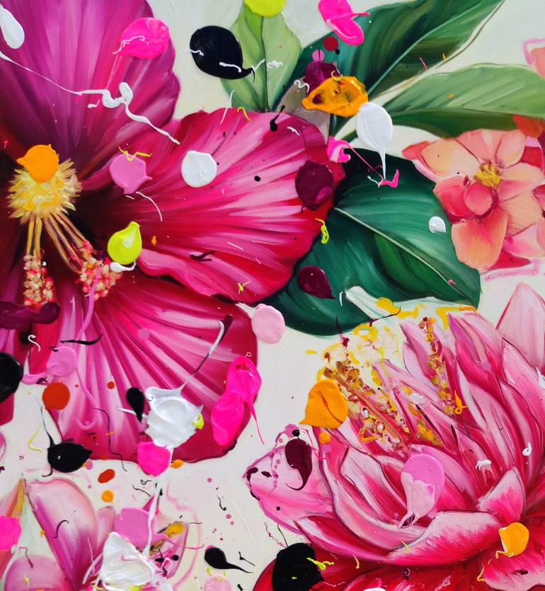 Original Contemporary Floral Painting by Angie Wright