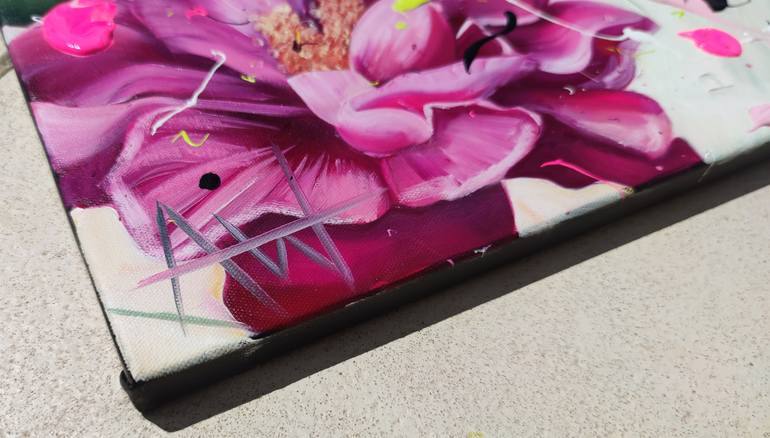 Original Contemporary Floral Painting by Angie Wright