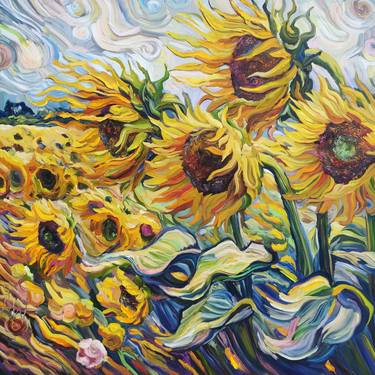 Original Abstract Floral Painting by Angie Wright