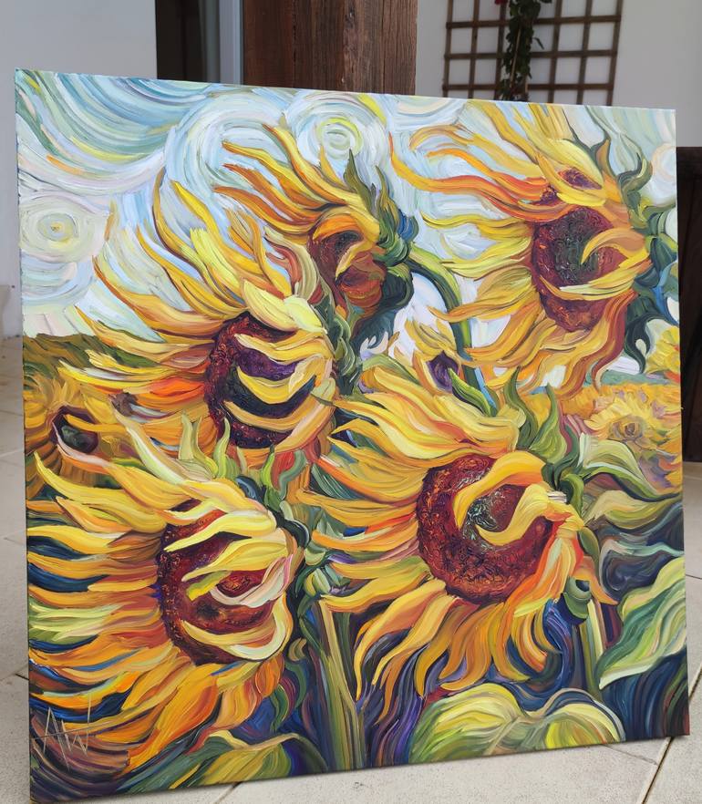 Original Abstract Floral Painting by Angie Wright