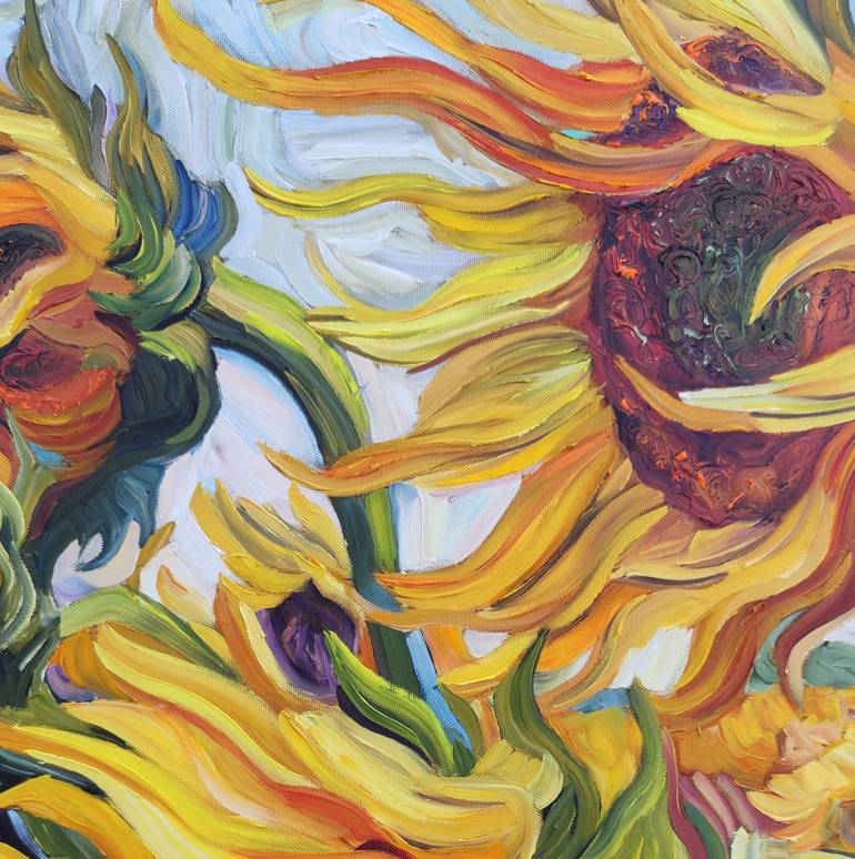 Original Abstract Floral Painting by Angie Wright