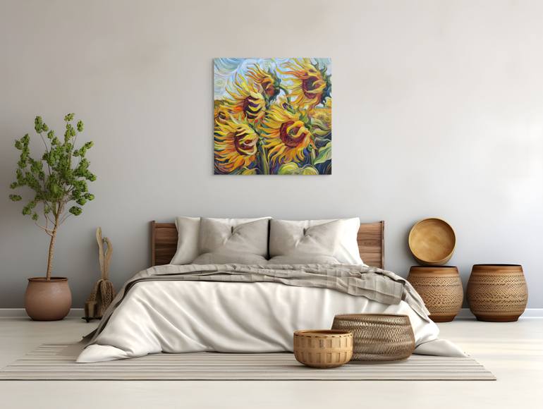 Original Abstract Floral Painting by Angie Wright