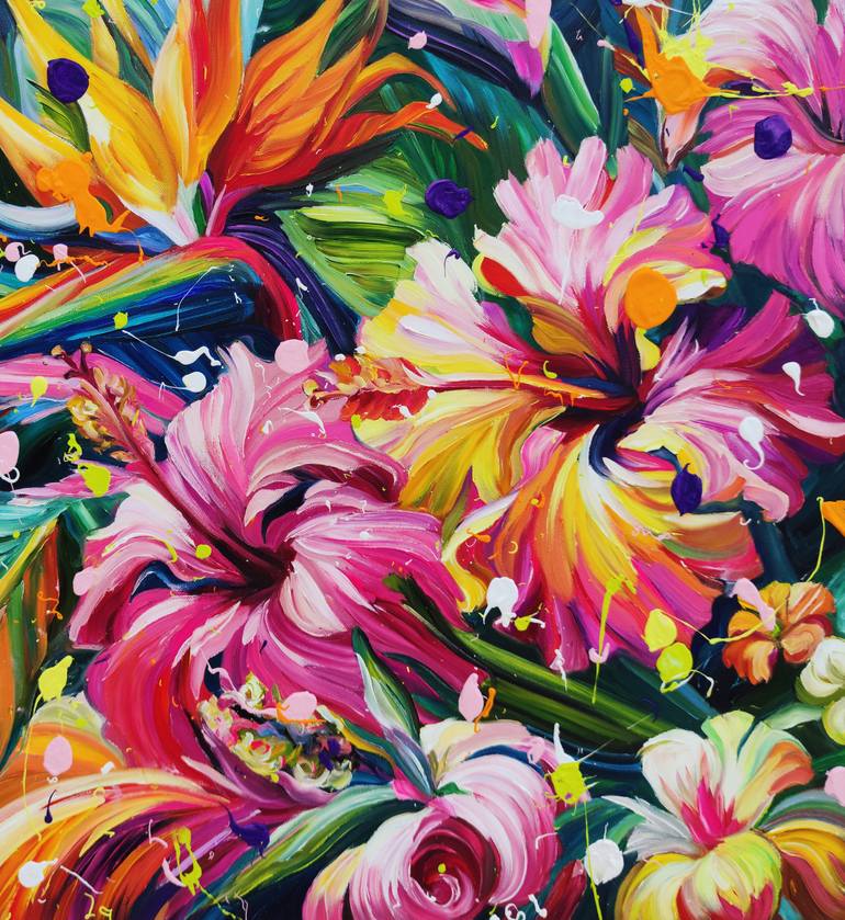 Original Impressionism Floral Painting by Angie Wright