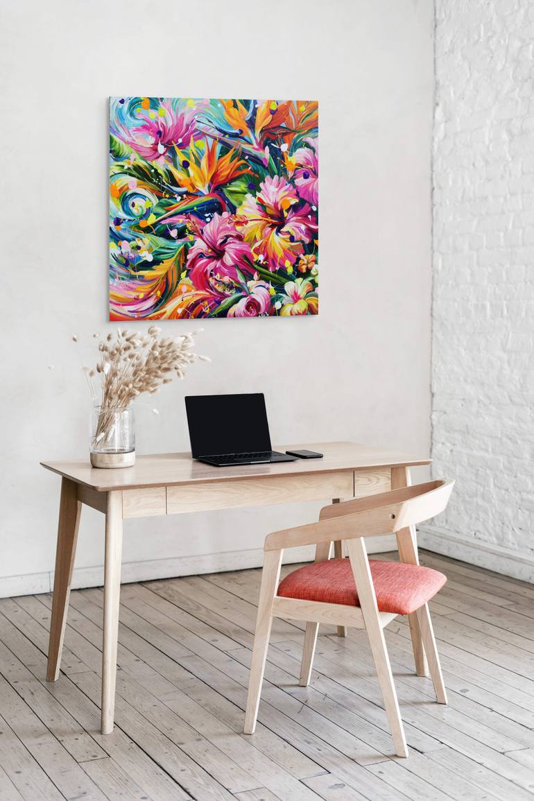 Original Impressionism Floral Painting by Angie Wright