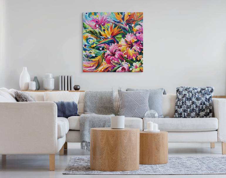 Original Impressionism Floral Painting by Angie Wright