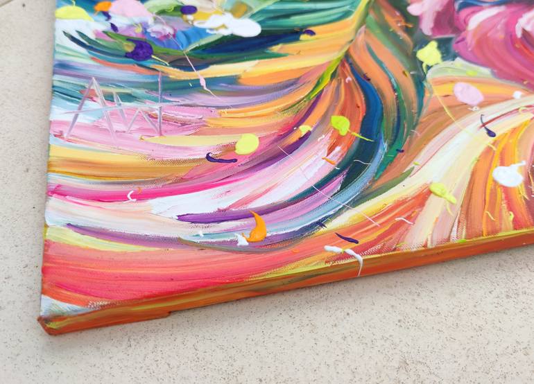 Original Impressionism Floral Painting by Angie Wright