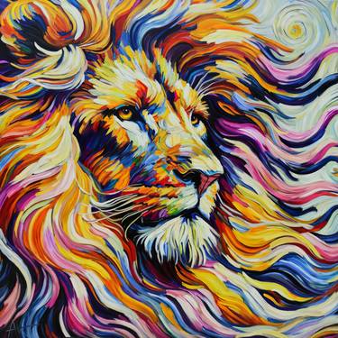 Original Abstract Animal Painting by Angie Wright