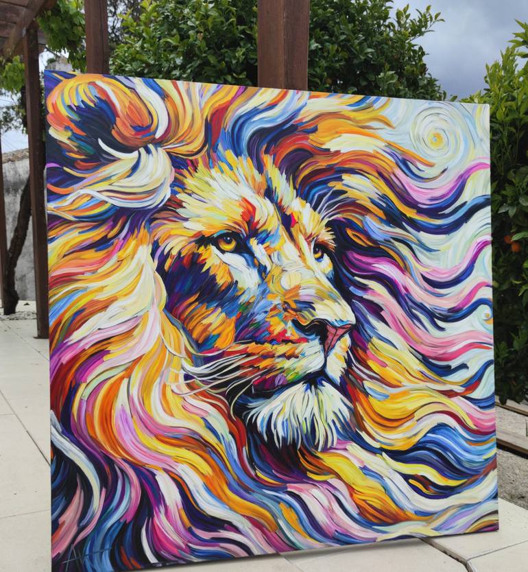 Original Impressionism Animal Painting by Angie Wright