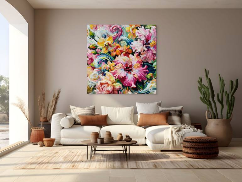 Original Impressionism Floral Painting by Angie Wright