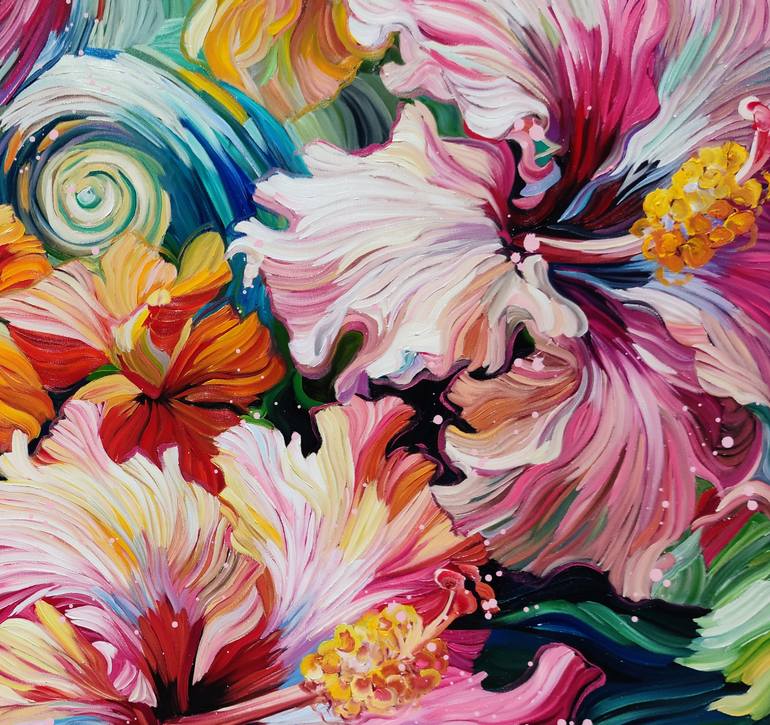 Original Impressionism Floral Painting by Angie Wright