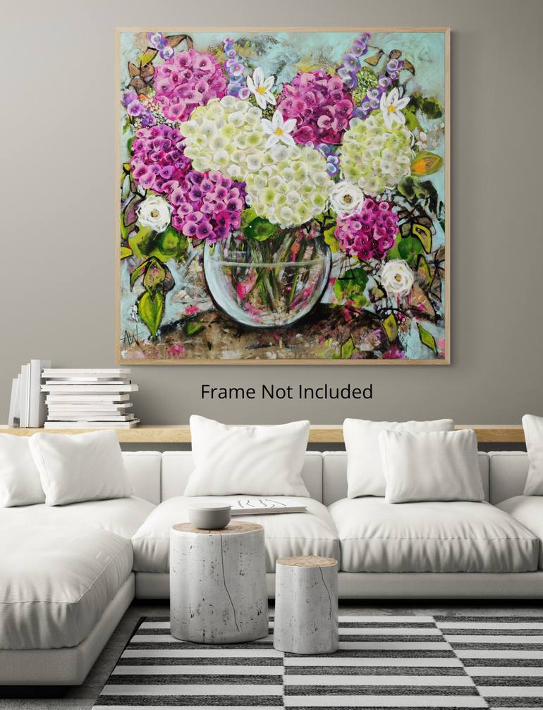 Original Abstract Expressionism Floral Painting by Angie Wright