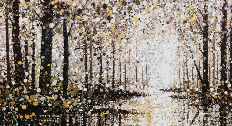 Original Landscape Painting by Angie Wright | Abstract Art on Canvas | The Way to Somewhere Beautiful - Large Neutral Landscape