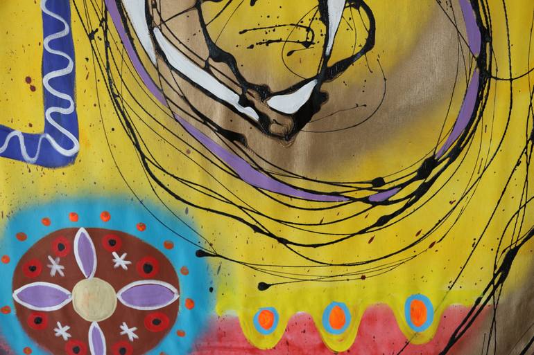 Original Art Deco Abstract Painting by Maria Moretti