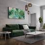 Green harmony - abstract painting - interior