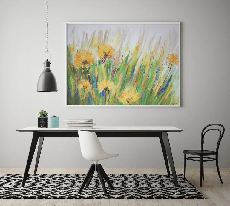 Original Modern Floral Painting by Maria Moretti