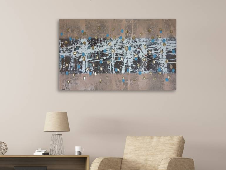 Original Art Deco Abstract Painting by Maria Moretti