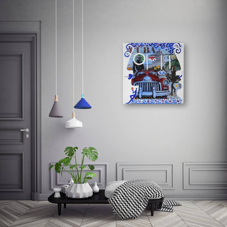 Original Art Deco People Painting by Maria Moretti