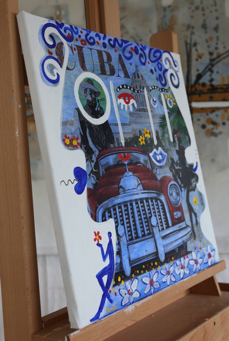 Original Art Deco People Painting by Maria Moretti