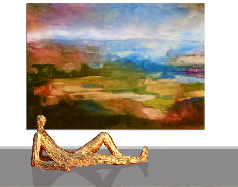 Original Abstract Landscape Painting by Maria Moretti