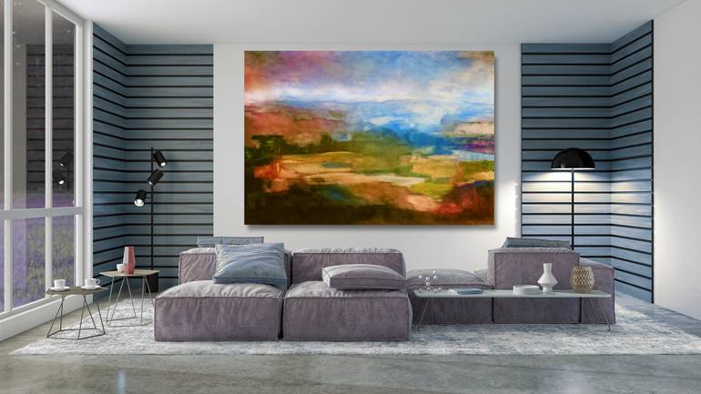 Original Abstract Landscape Painting by Maria Moretti