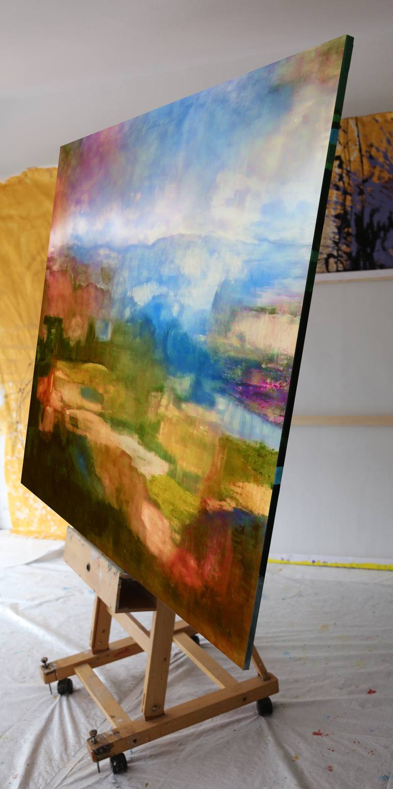 Original Abstract Landscape Painting by Maria Moretti