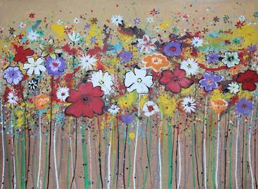Original Modern Floral Paintings by Maria Moretti