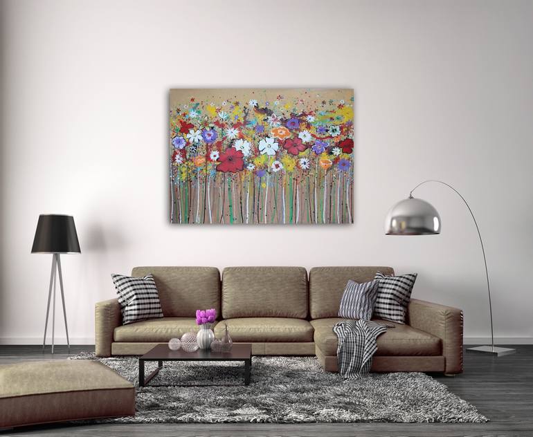 Original Floral Painting by Maria Moretti