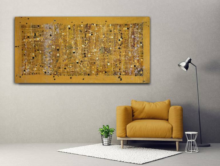 Original Art Deco Abstract Painting by Maria Moretti