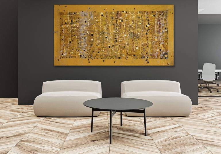 Original Art Deco Abstract Painting by Maria Moretti