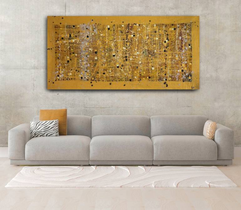 Original Art Deco Abstract Painting by Maria Moretti