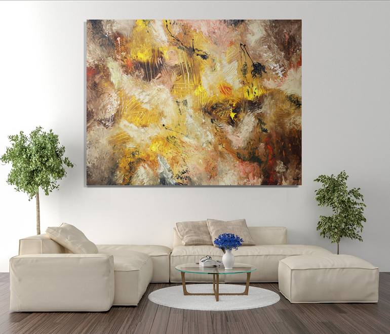 Original Art Deco Abstract Painting by Maria Moretti