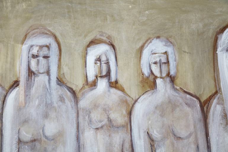 Original Modern People Painting by Maria Moretti