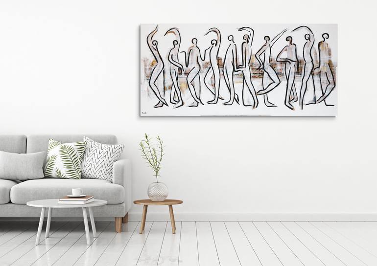 Original Modern People Painting by Maria Moretti