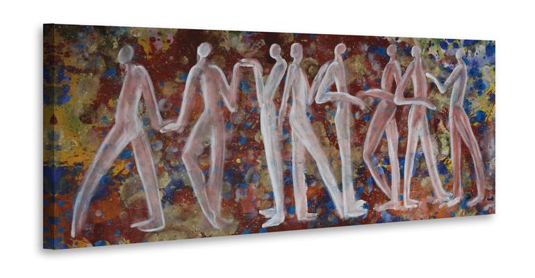 Original Modern People Painting by Maria Moretti