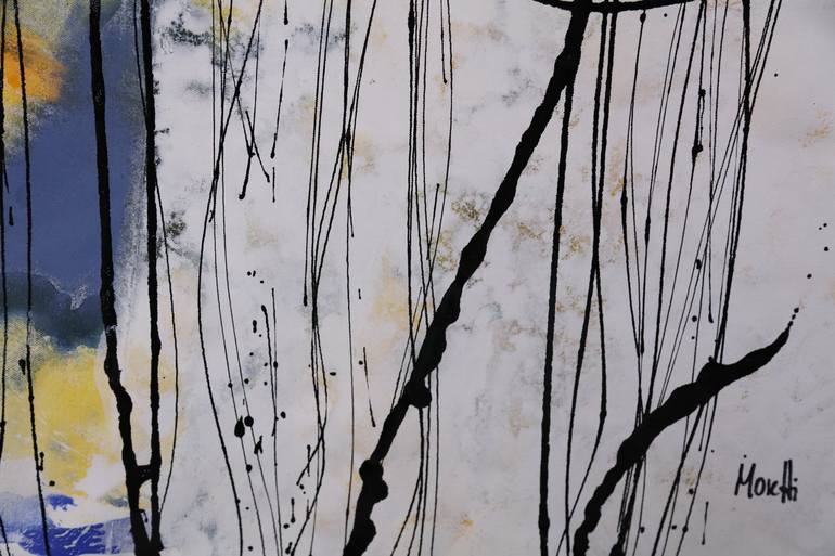 Original Art Deco Abstract Painting by Maria Moretti