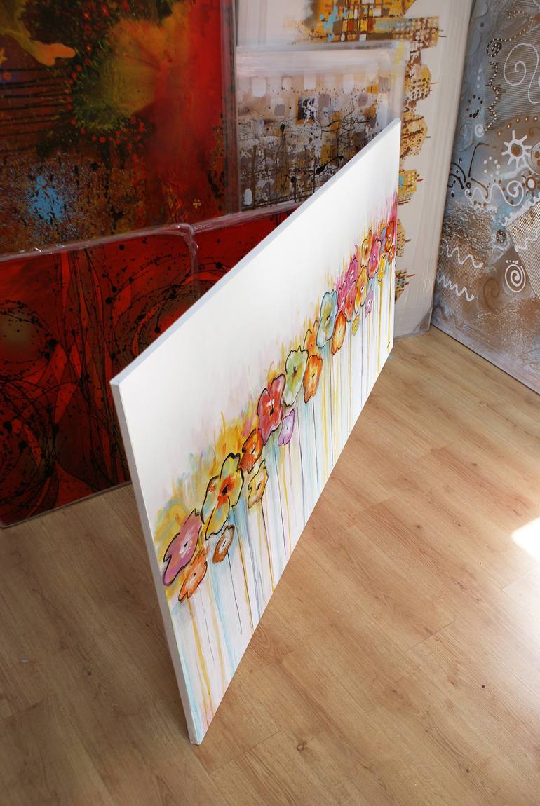 Original Abstract Floral Painting by Maria Moretti