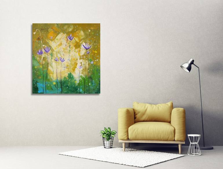 Original Abstract Floral Painting by Maria Moretti