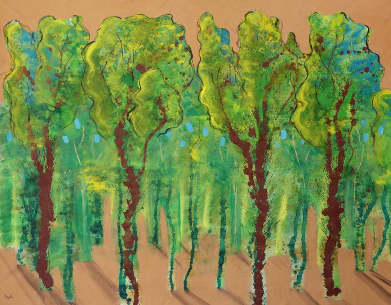 Print of Fine Art Landscape Paintings by Maria Moretti