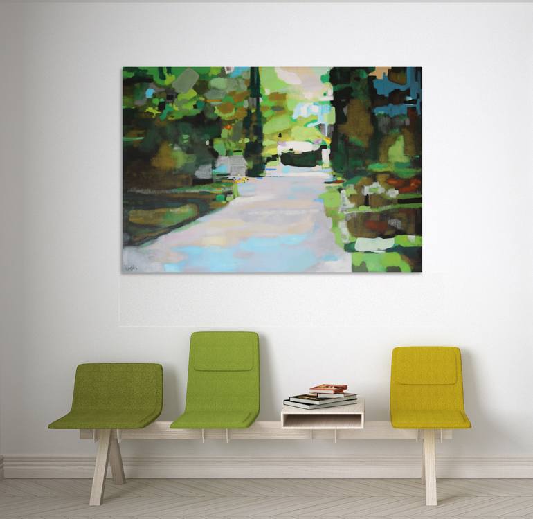 Original Abstract Landscape Painting by Maria Moretti