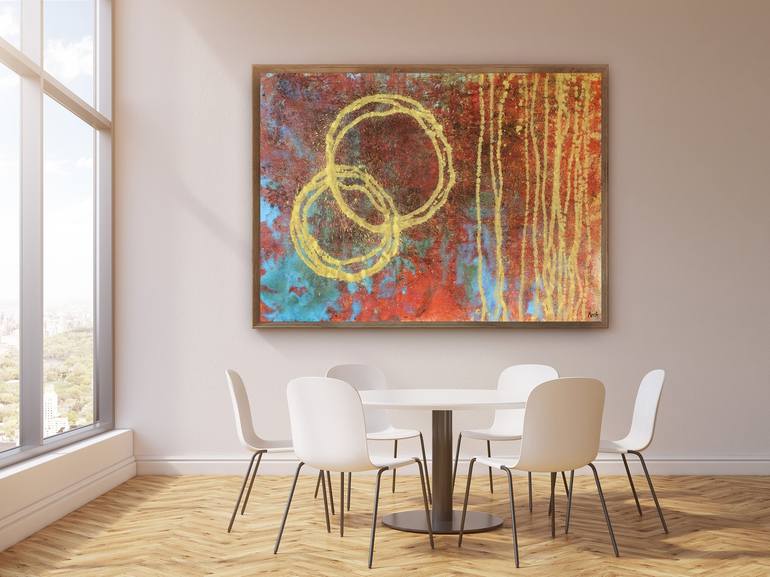 Original Fine Art Abstract Painting by Maria Moretti