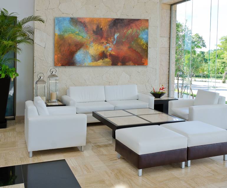 Original Fine Art Abstract Painting by Maria Moretti