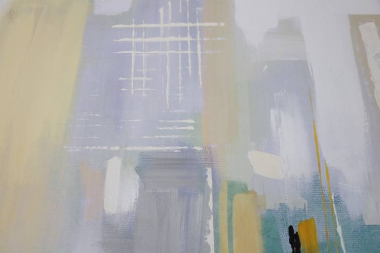 Original Abstract Cities Painting by Maria Moretti