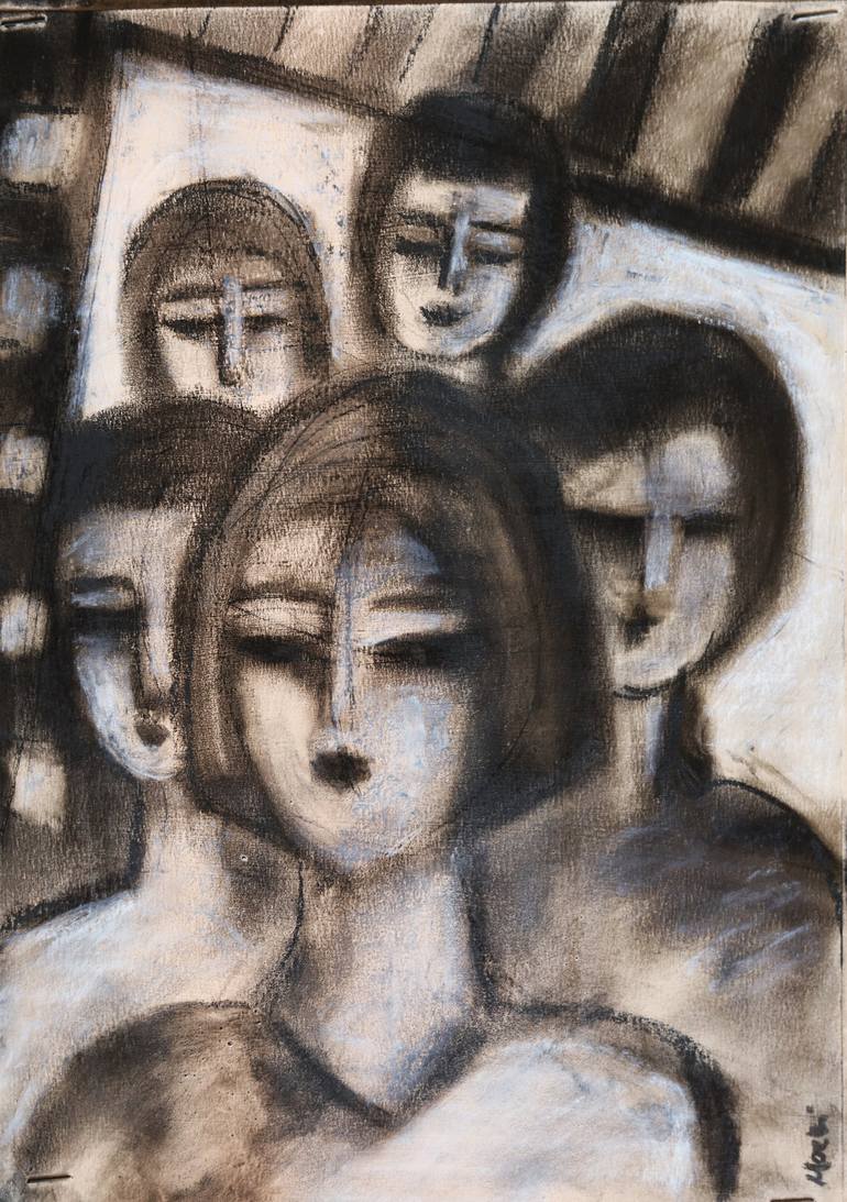 Original Modern Love Drawings by Maria Moretti