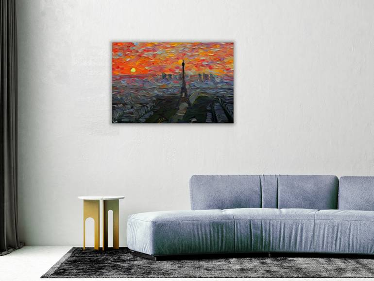 Original Abstract Cities Painting by Maria Moretti