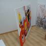 Abstract painting: Orange lounge: Side view