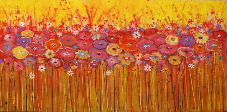 Original Modern Floral Paintings by Maria Moretti