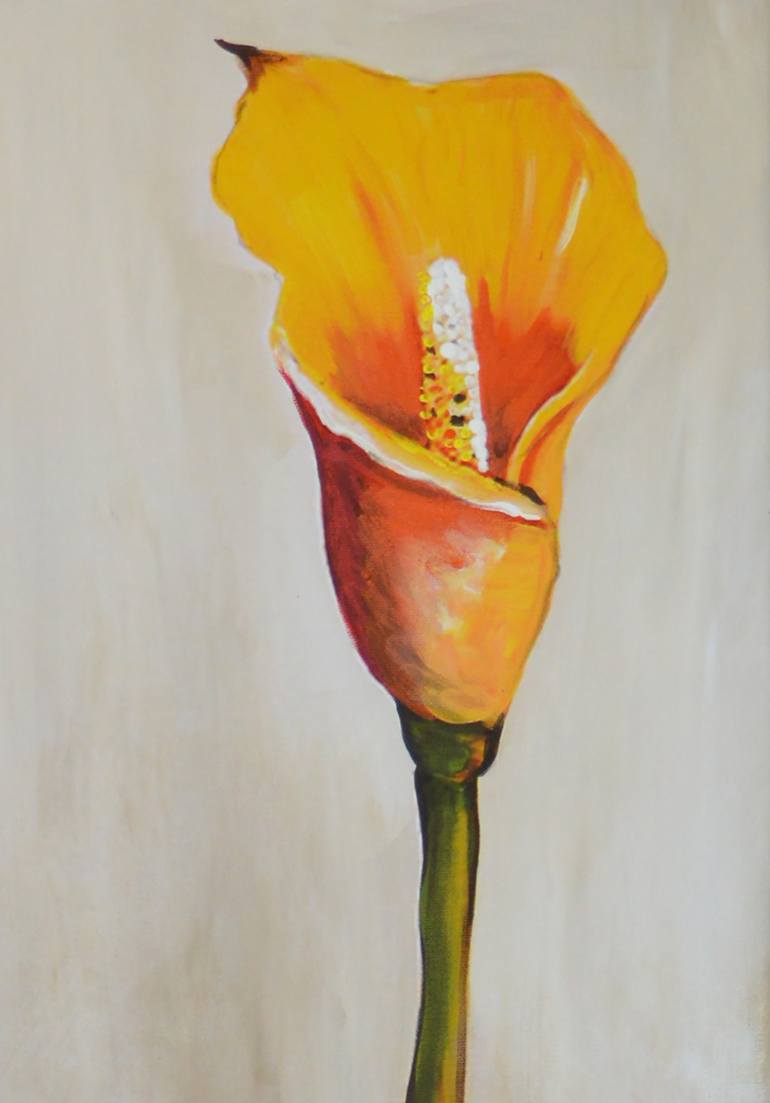Original Modern Floral Painting by Maria Moretti