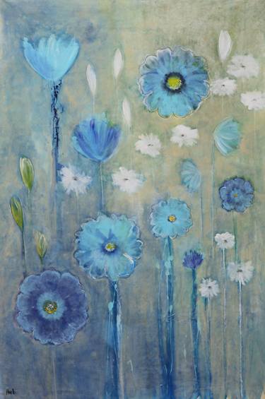 Original Modern Floral Painting by Maria Moretti