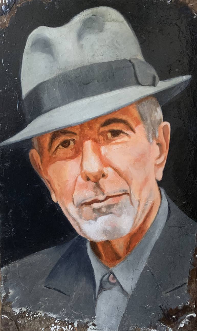 Leonard Cohen Painting by Juan José Molina Gallardo | Saatchi Art