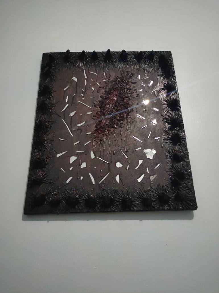 Original Abstract Mixed Media by L Candra Nls
